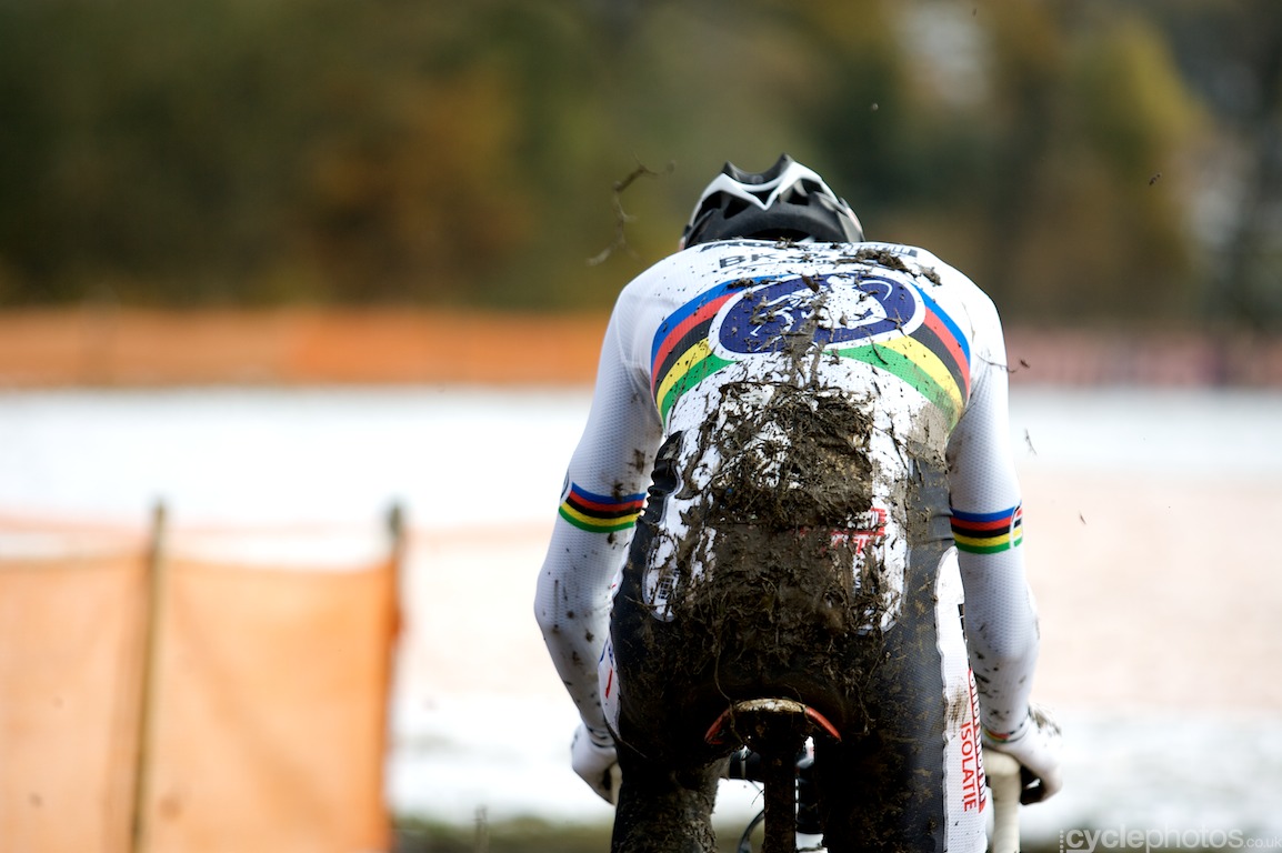 Hermans' attack didn't stick and Van der Poel pulled away and he spent the last two laps in the front on his own. Hermans' attack didn't stick and Van der Poel pulled away and he spent the last two laps in the front on his own.